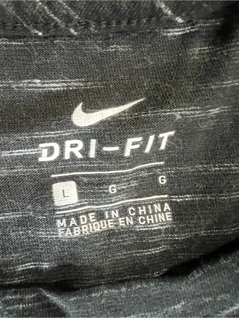 Nike Women’s Black Marled Dri-FIT Run Tee